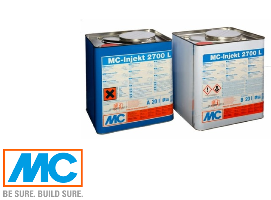MC-Injekt 2700 L - Δύο Συστατικών, Άκαμπτη, Ενέσιμη, Πολυουρεθανική Ρητίνη Ρυθμιζόμενου Χρόνου Αντίδρασης